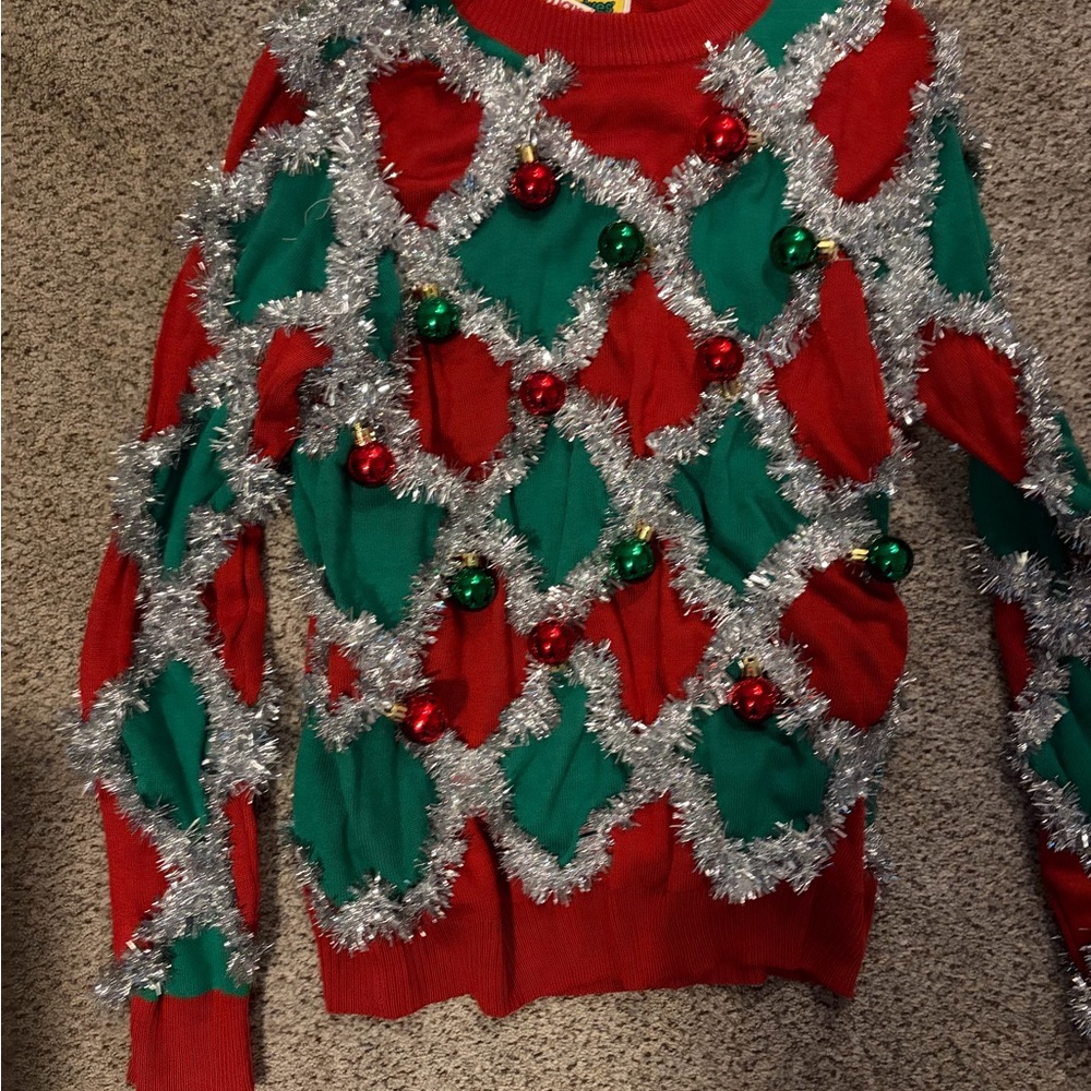 Tipsy Elves Red and Green Ugly Christmas Sweater